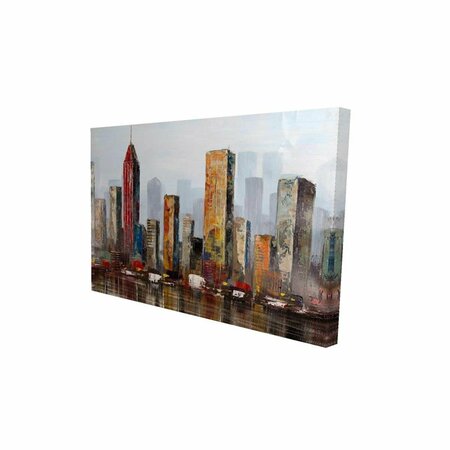 FONDO 20 x 30 in. Rust Looking City-Print on Canvas FO2791909